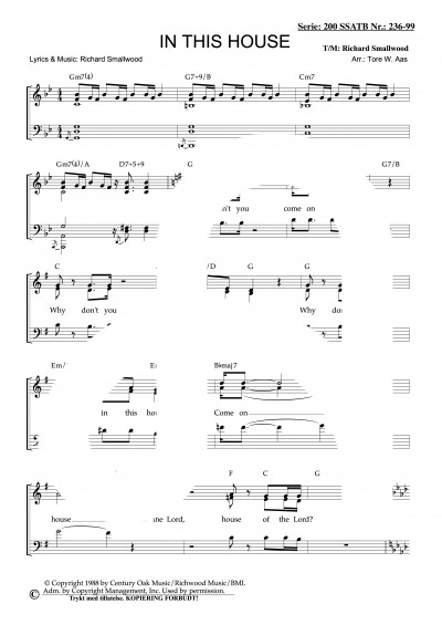 In this house -enkeltnote