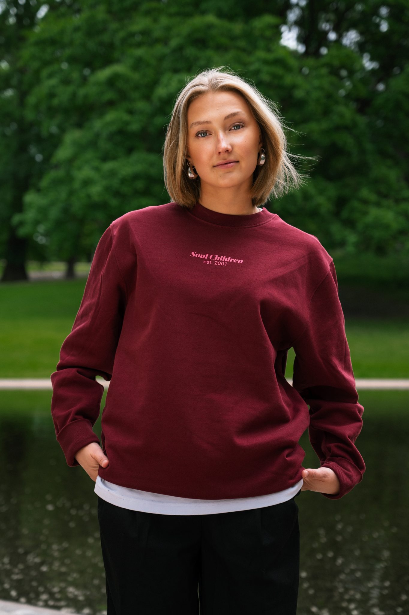 Soul Children crewneck (burgunder)